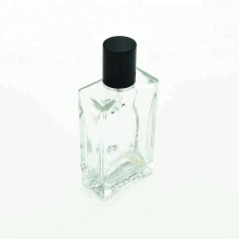 envase cosmético 50ml botella de perfume de cristal vacía rectangular